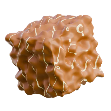 Chocolate Caramel Candy  3D Icon