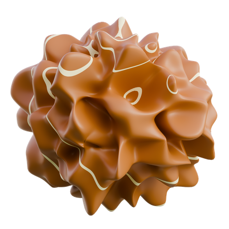 Chocolate Caramel Cluster  3D Icon