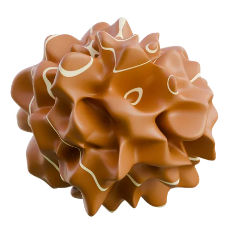 Chocolate Caramel Cluster  3D Icon