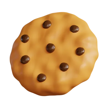 Cookies Chocolate Chip 3 D Illustration 3D Icon
