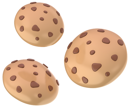Chocolate chip cookies  3D Icon