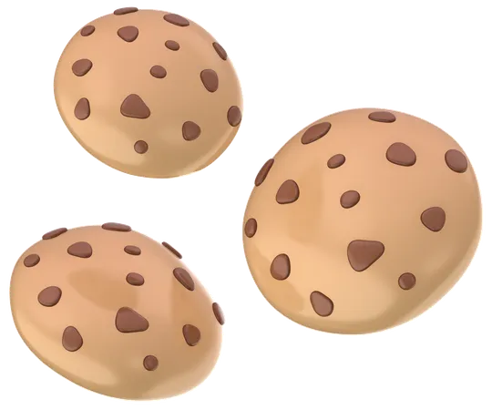 Chocolate chip cookies  3D Icon