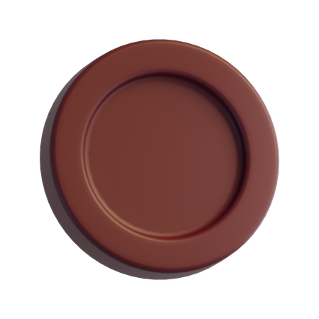 Chocolate Coin  3D Icon