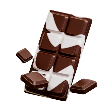 Chocolate con leche  3D Illustration