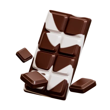 Chocolate con leche  3D Illustration