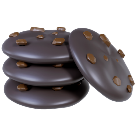 Chocolate Cookies 3D Icon