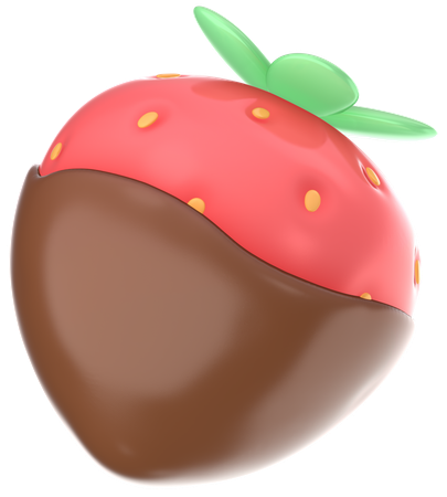Chocolate covered strawberry  3D Icon