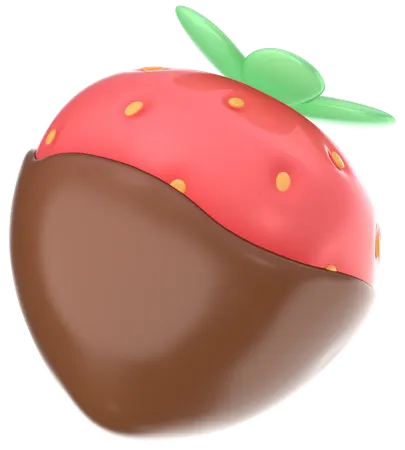 Chocolate covered strawberry  3D Icon