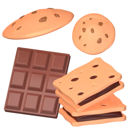 Chocolate Crackes  3D Icon
