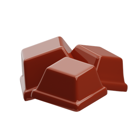 Chocolate Cube  3D Illustration