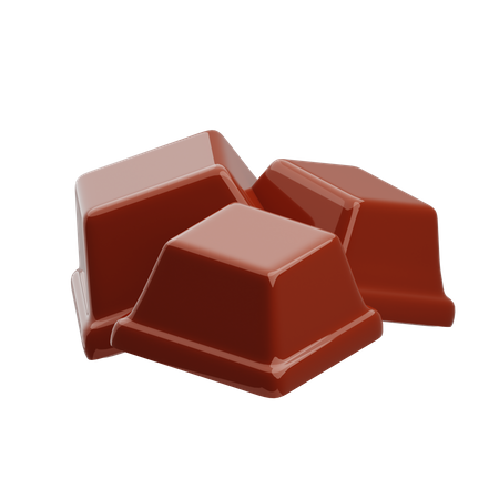 Chocolate Cube 3D Illustration