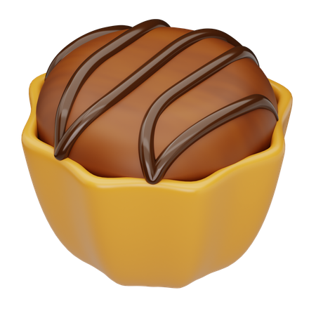 초콜릿 컵케이크  3D Icon