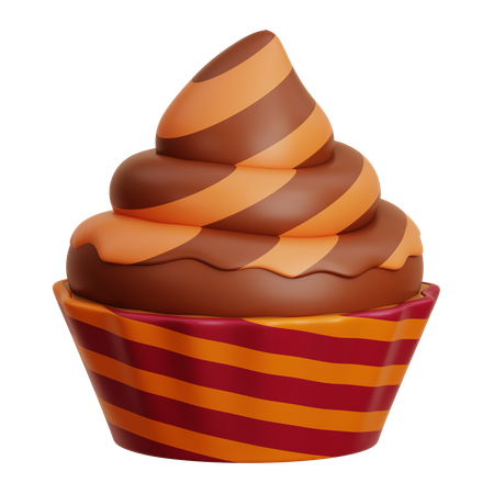 Chocolate Cupcake  3D Icon