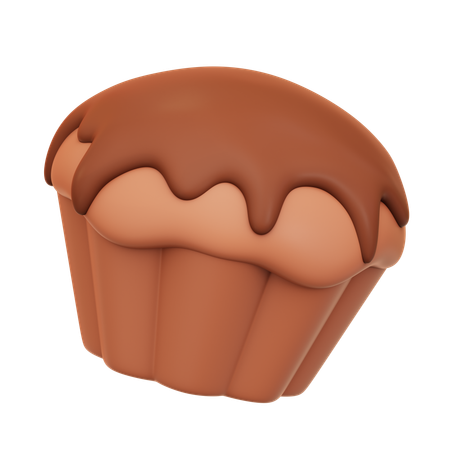 Chocolate Cupcake  3D Icon