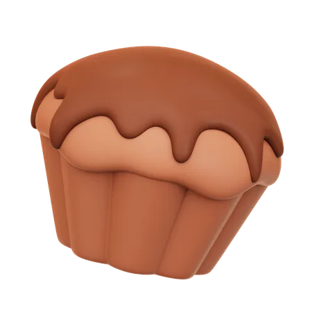 Chocolate Cupcake  3D Icon