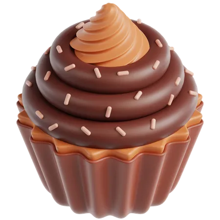 Chocolate Cupcake  3D Icon