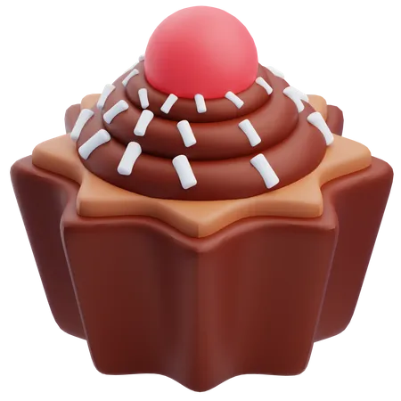 Chocolate Cupcake  3D Icon