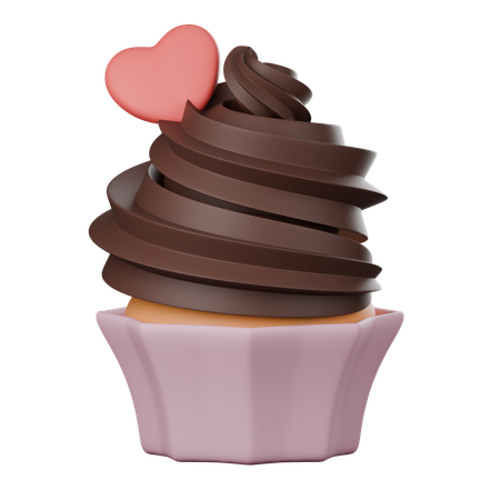 Chocolate Cupcake  3D Icon