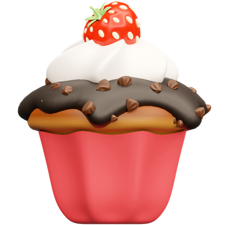 Chocolate Cupcake  3D Icon