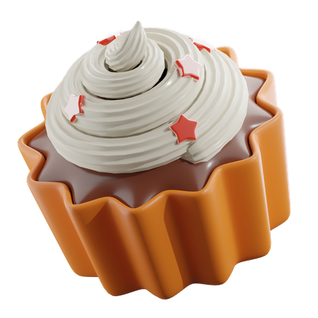 Chocolate Cupcake  3D Icon