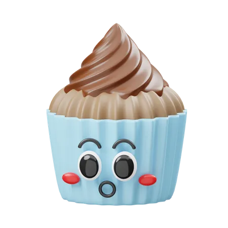 Chocolate Cupcake  3D Icon