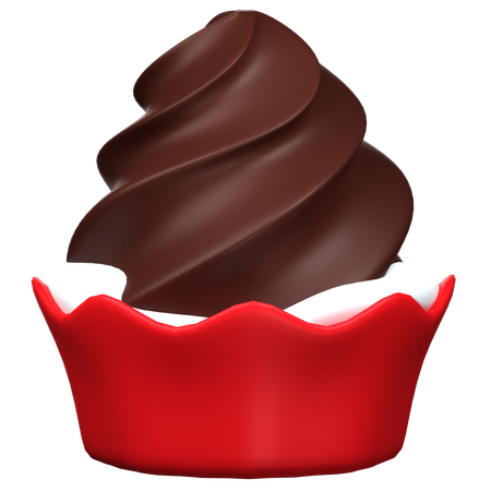 Chocolate Cupcake  3D Icon