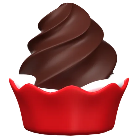 Chocolate Cupcake  3D Icon