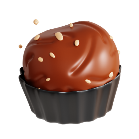 Chocolate Cupcake  3D Icon