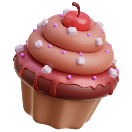 Chocolate Cupcake  3D Icon