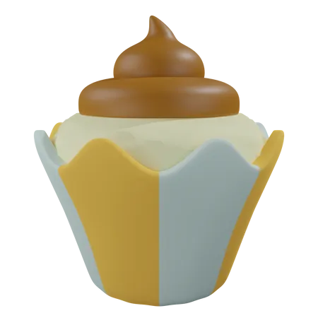 Chocolate Cupcake 3D Illustration