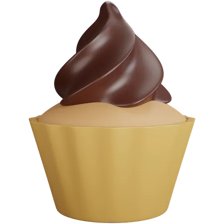Chocolate cupcakes 3D Icon