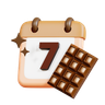 3d chocolate day emoji