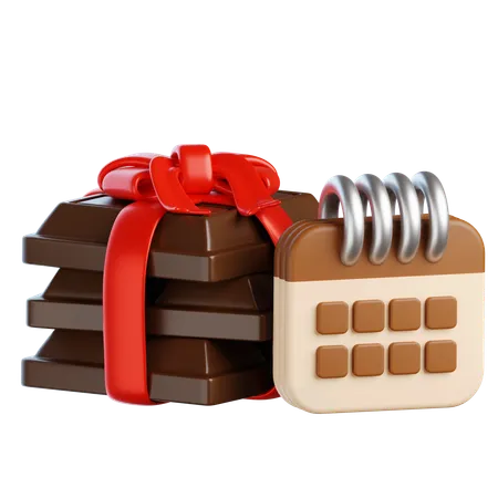 Chocolate Day Date  3D Icon