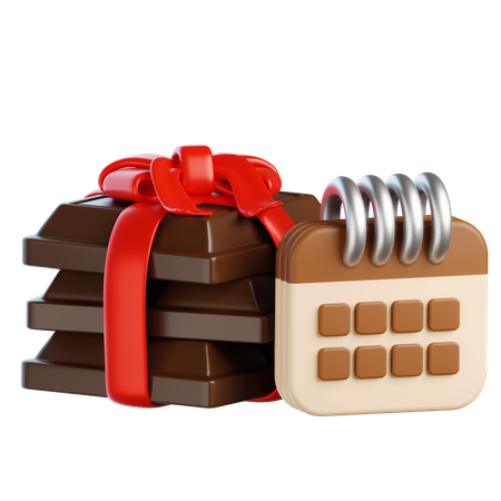 Chocolate Day Date  3D Icon