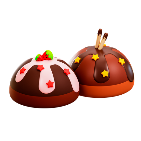 Chocolate Dessert 3D Illustration