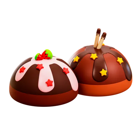 Chocolate Dessert 3D Illustration