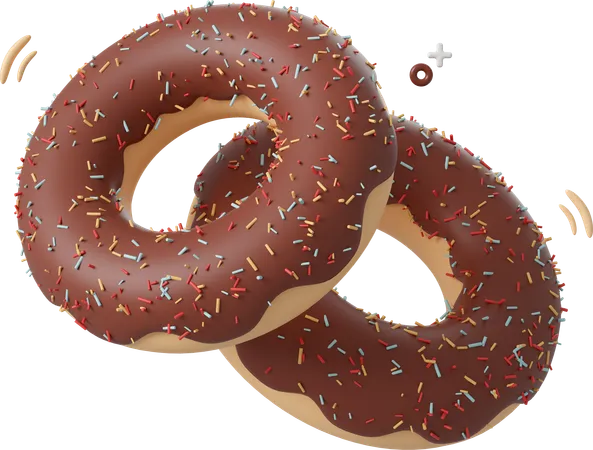 Chocolate Donut 3D Icon