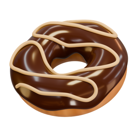 초콜릿 도넛  3D Icon