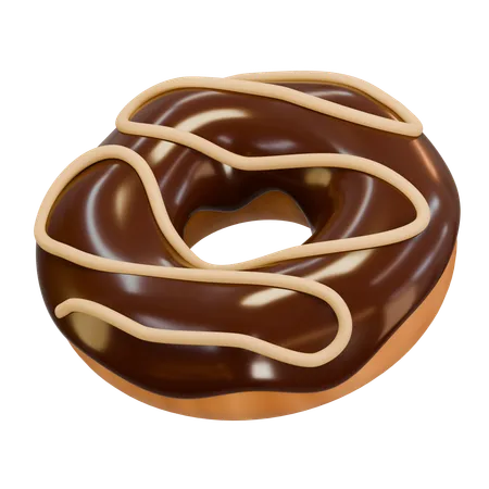 초콜릿 도넛  3D Icon