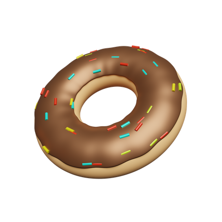 チョコレートドーナツ  3D Icon