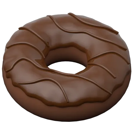 Chocolate Donut  3D Icon