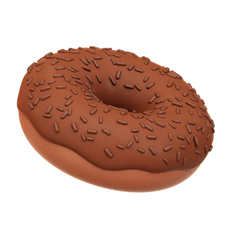 Chocolate Donut  3D Icon