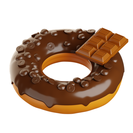 Chocolate Donut  3D Icon