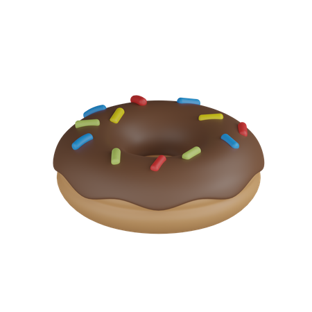 Chocolate Donut  3D Icon