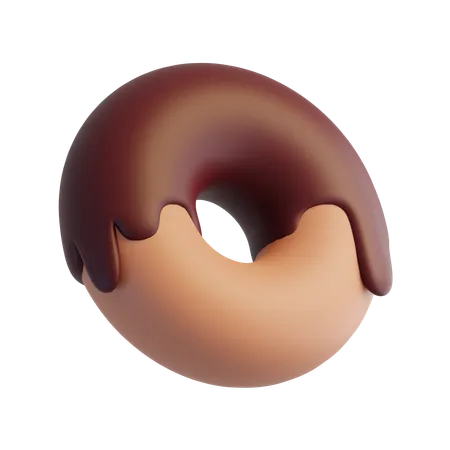 Chocolate Donut  3D Icon