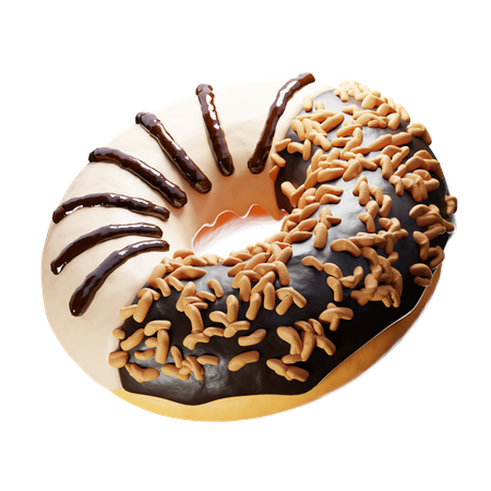 Chocolate Donut  3D Icon