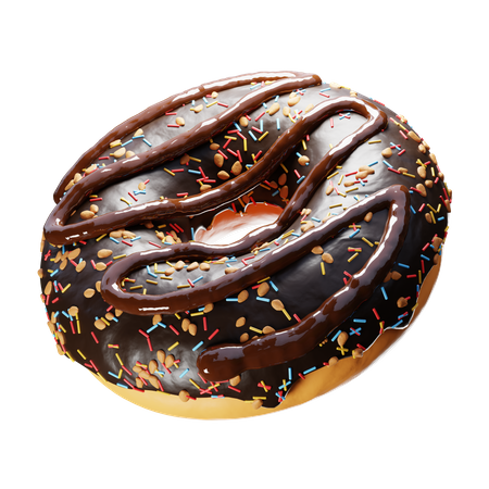 Chocolate Donut  3D Icon