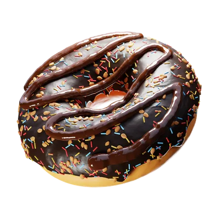 Chocolate Donut  3D Icon