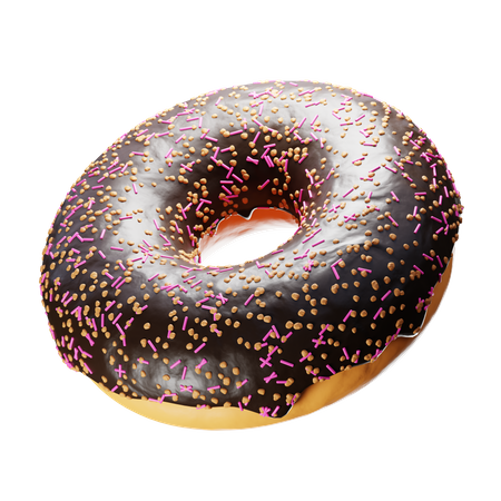 Chocolate Donut  3D Icon