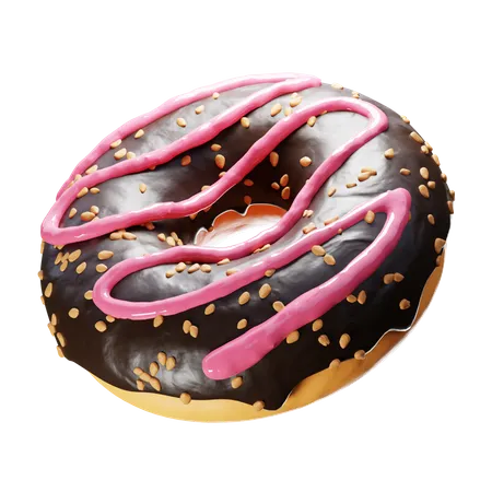 Chocolate Donut  3D Icon